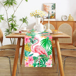 Chemin de Table Tropical Flamingo & Hibiscus - Vignette | setdetable