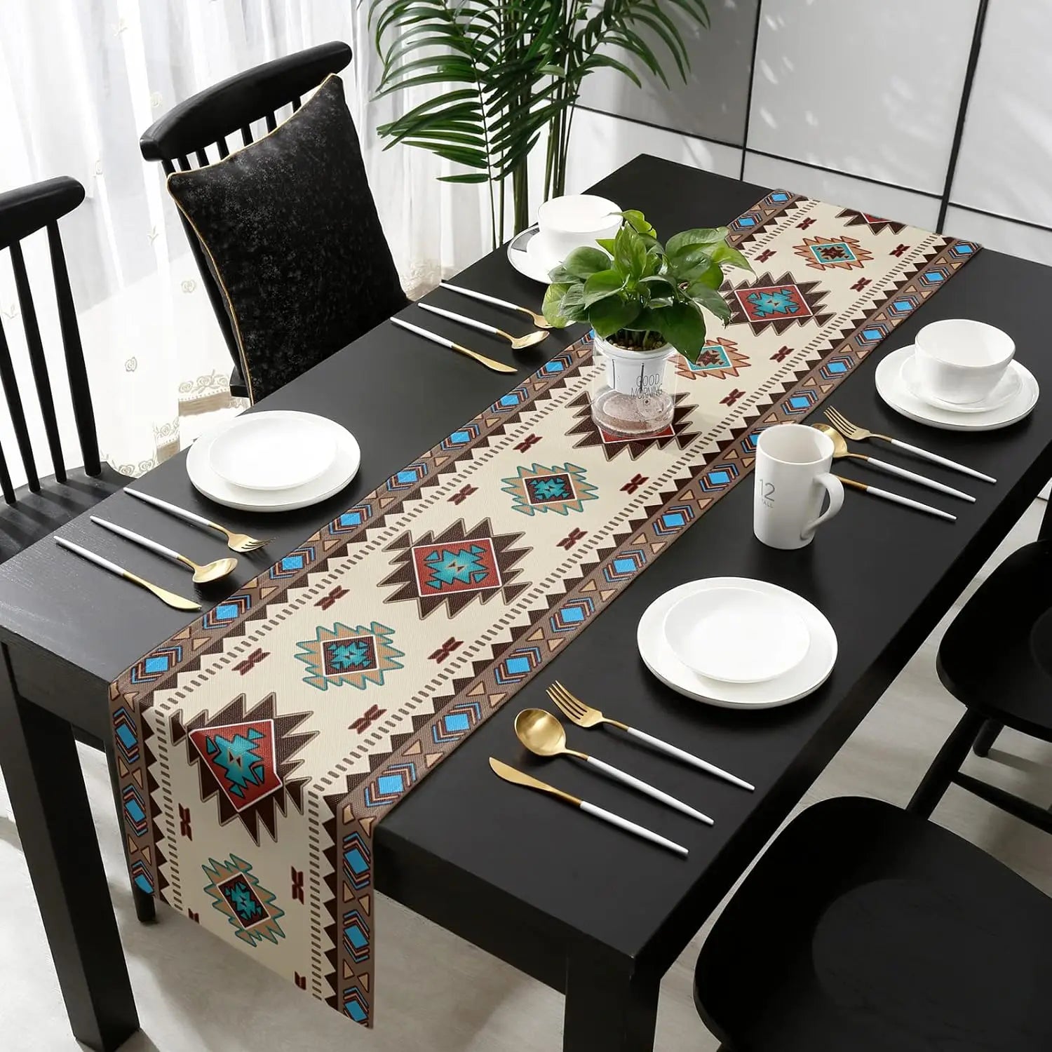 Chemin de Table Inspiration Amérindienne table