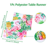 Chemin de Table Tropical Flamingo & Hibiscus - Vignette | setdetable