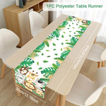 Chemin de table jungle animaux pour enfants anniversaire - Vignette | setdetable