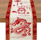 Chemin de table motifs de dragons chinois style 1