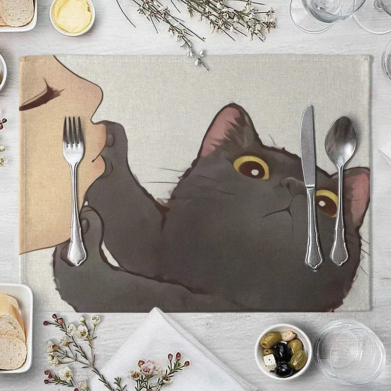 Sets de table de chats mignons kawaii