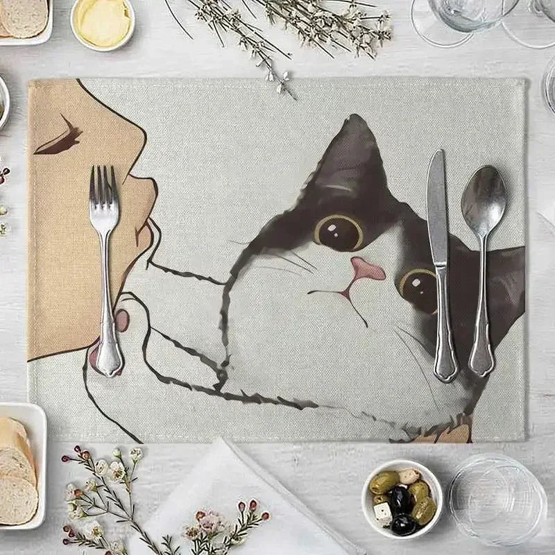 Sets de table de chats mignons kawaii