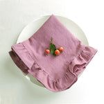 Sets de table serviettes blanches volants - Vignette | setdetable