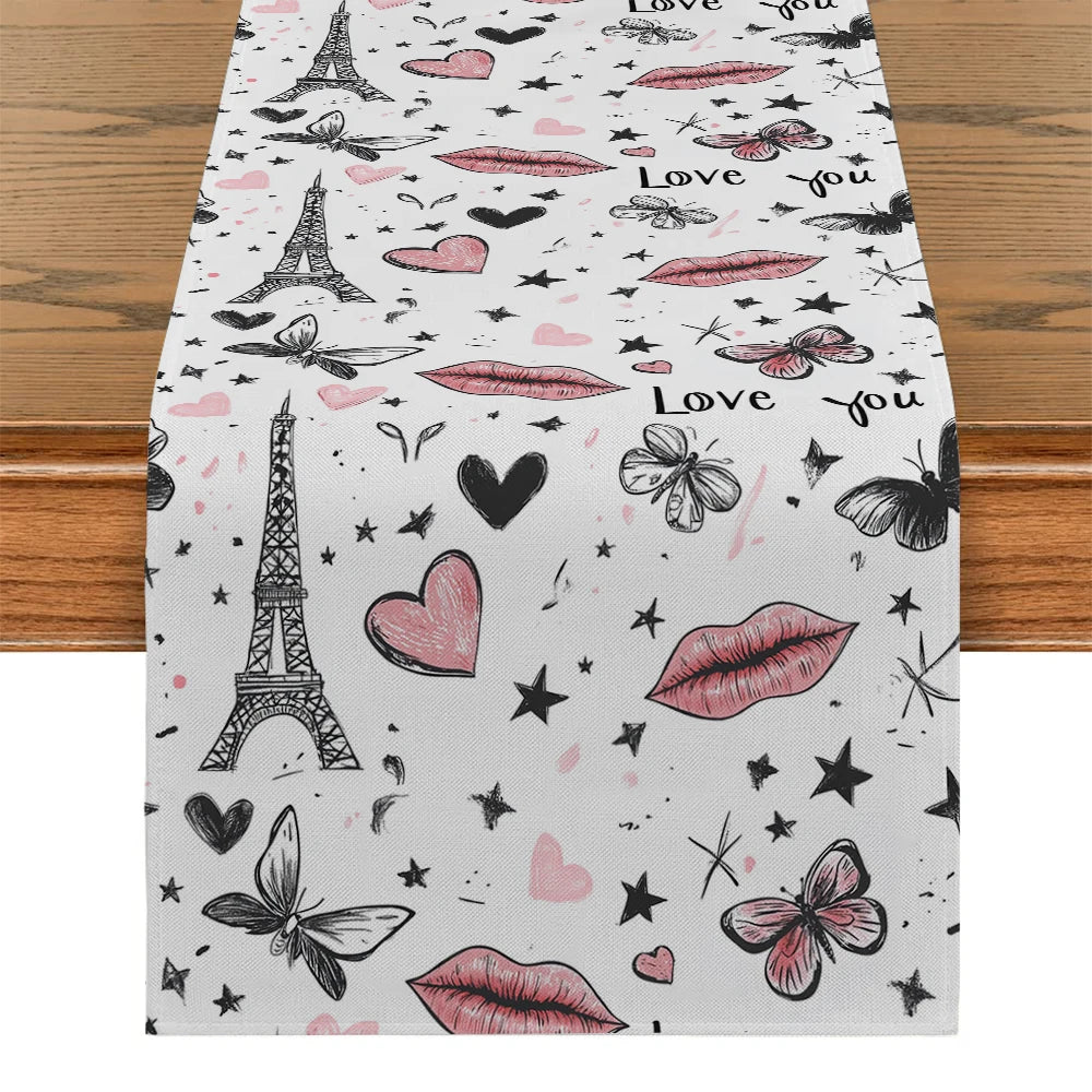 chemin de table PARISlove kiss bisous