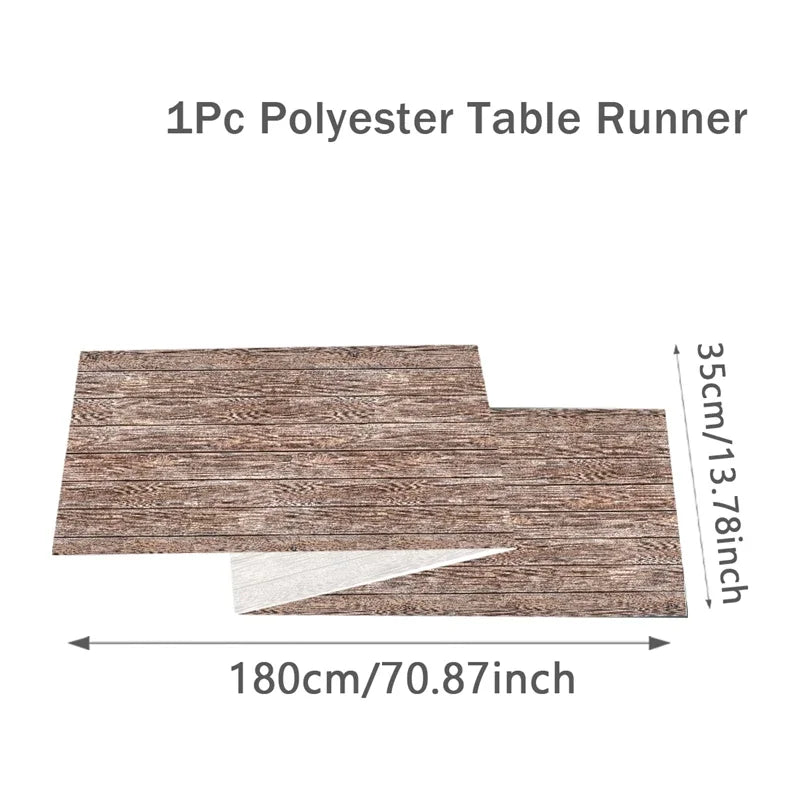 chemin de table effet bois