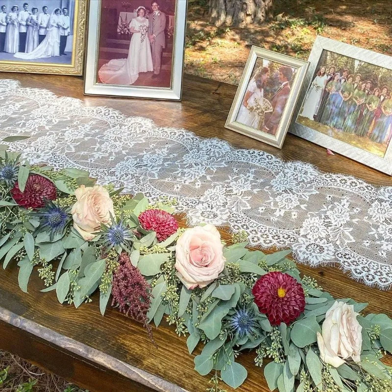 chemin de table en dentelle mariage