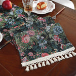 Chemin de Table Jacquard Floral royal - Vignette | setdetable