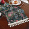 chemin de table fleurs jacquard