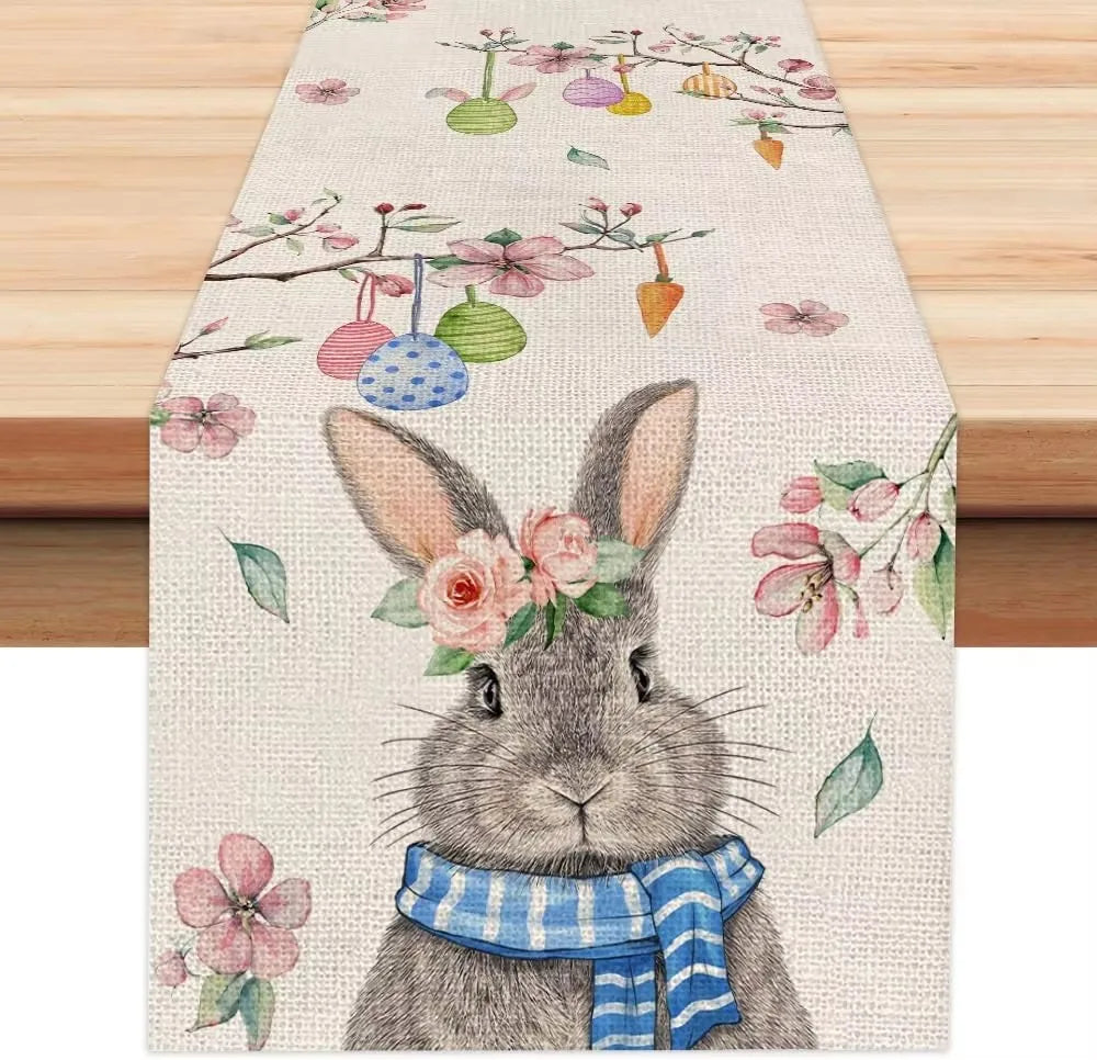 chemin de table pâques stylelapin gris