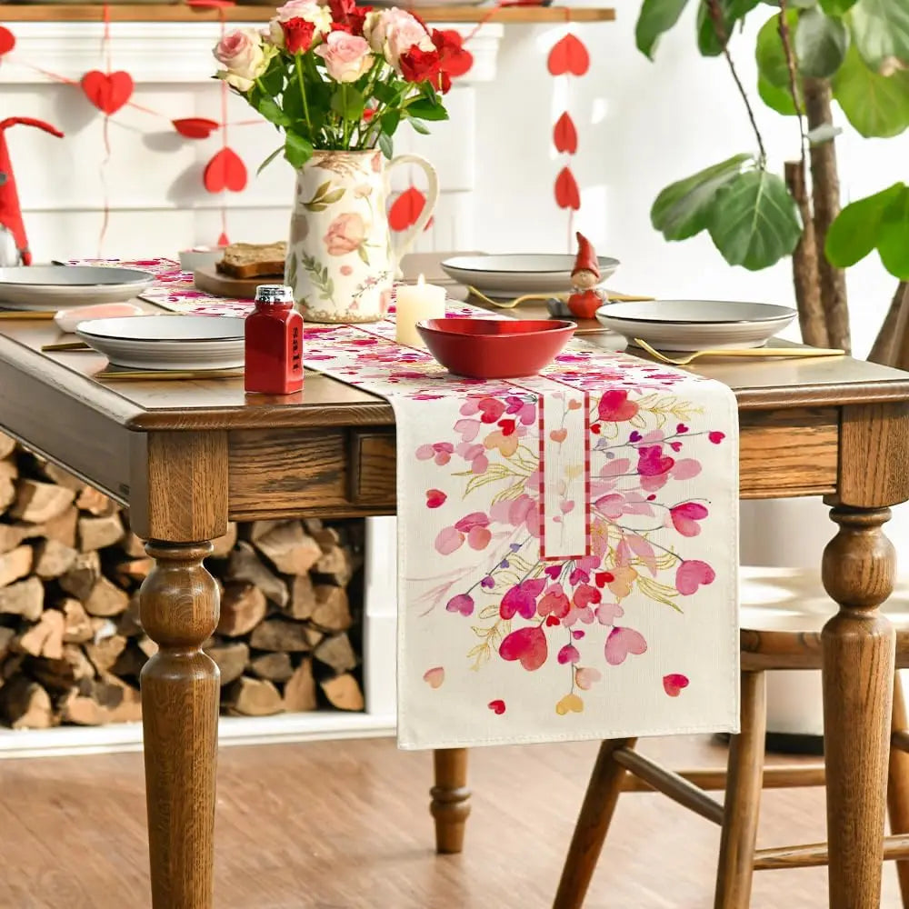 chemin de table saint valentin angle 