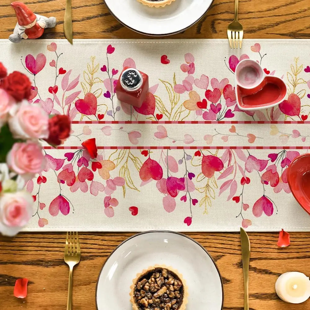 chemin de table saint valentin zoom