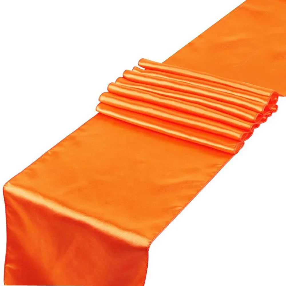 chemin de table satin orange