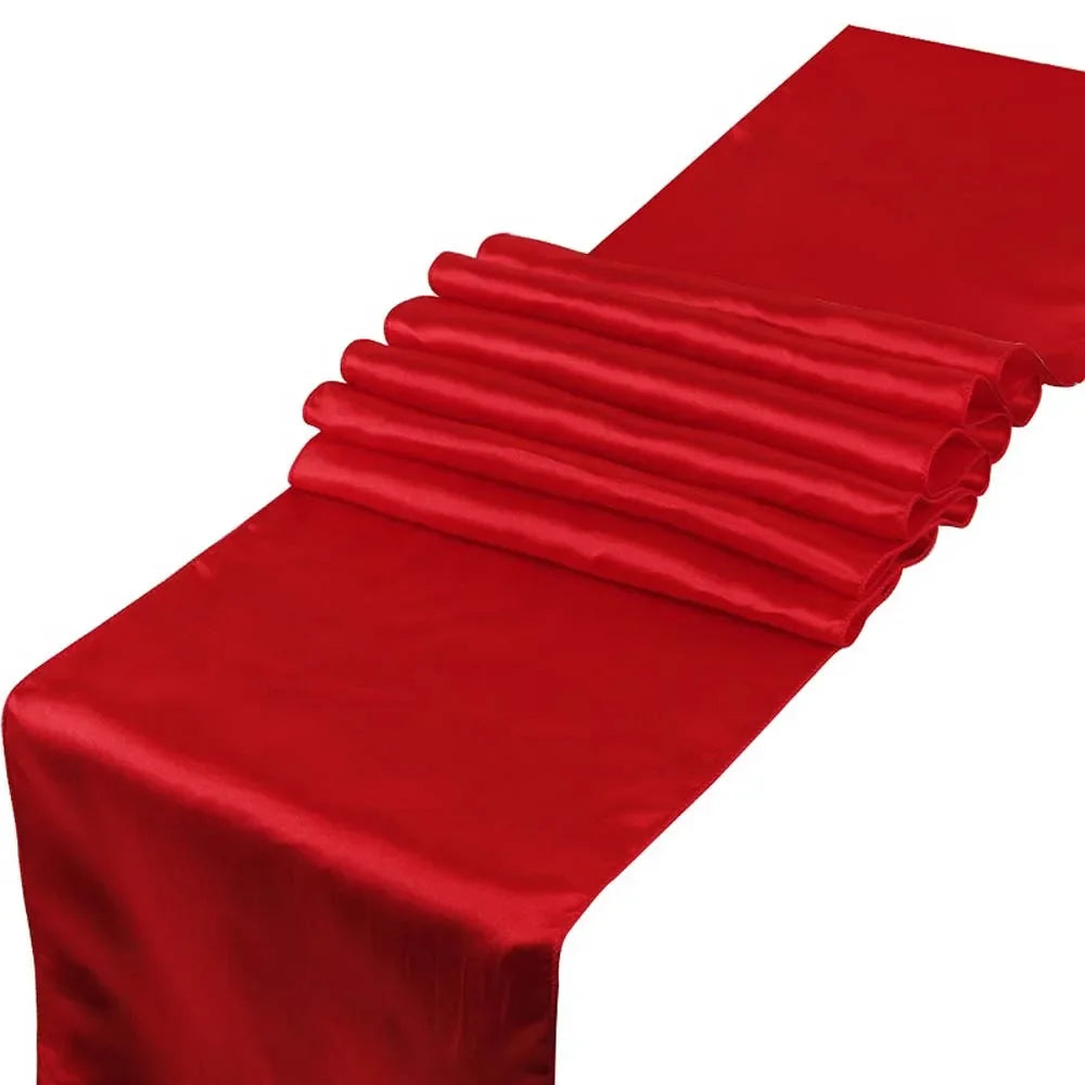 chemin de table satinrouge