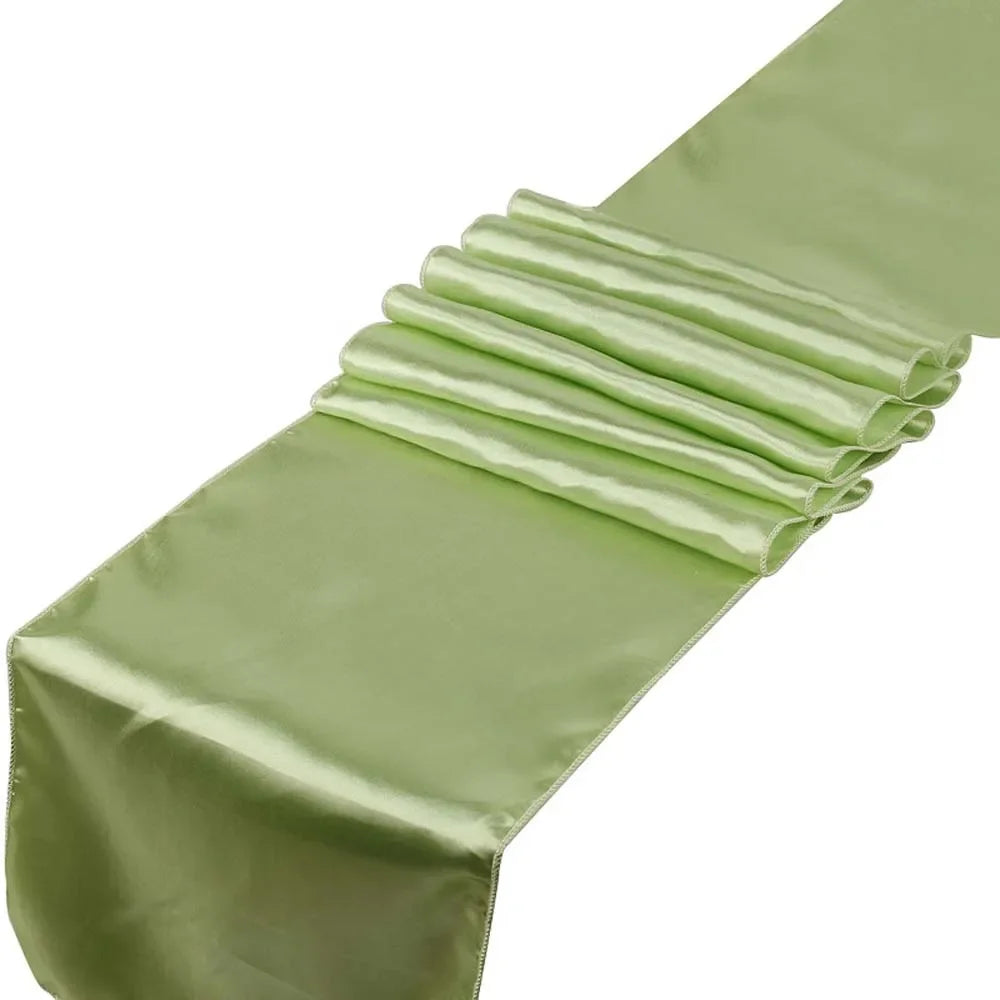 chemin de table satin vert