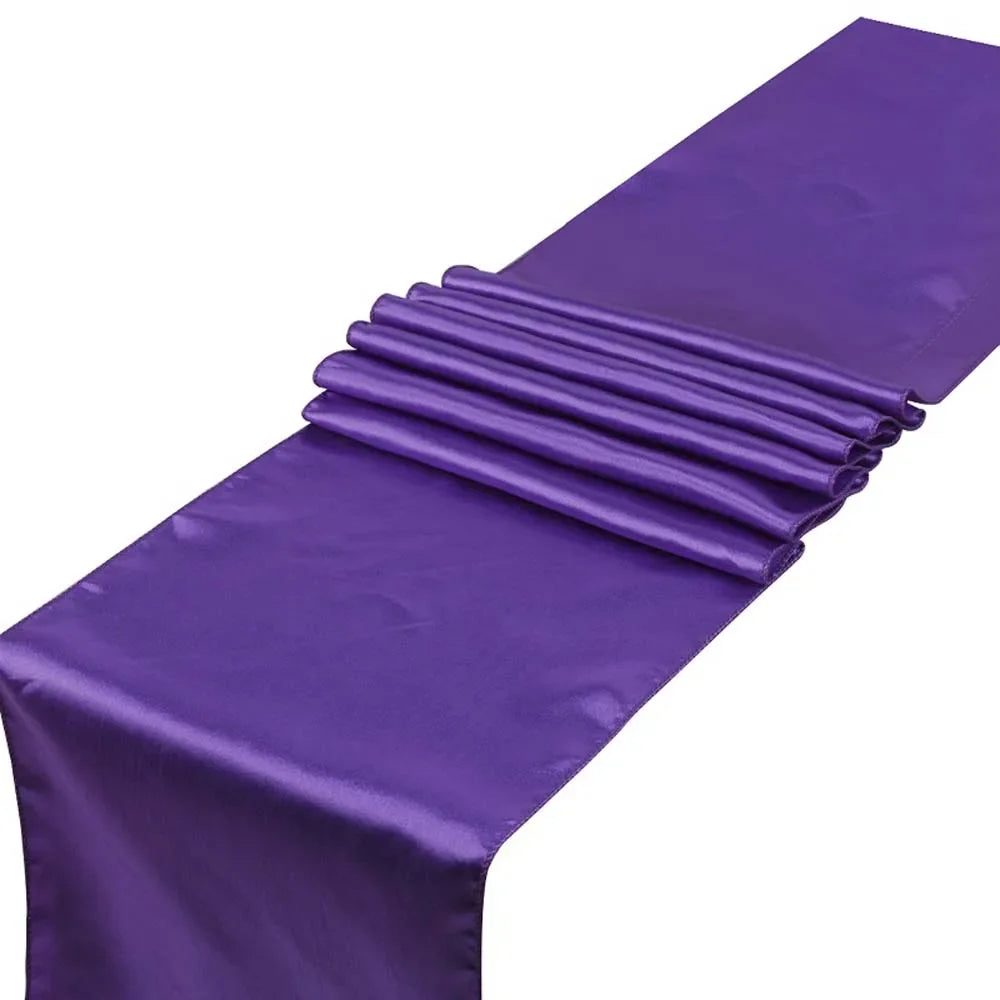 chemin de table satin violet