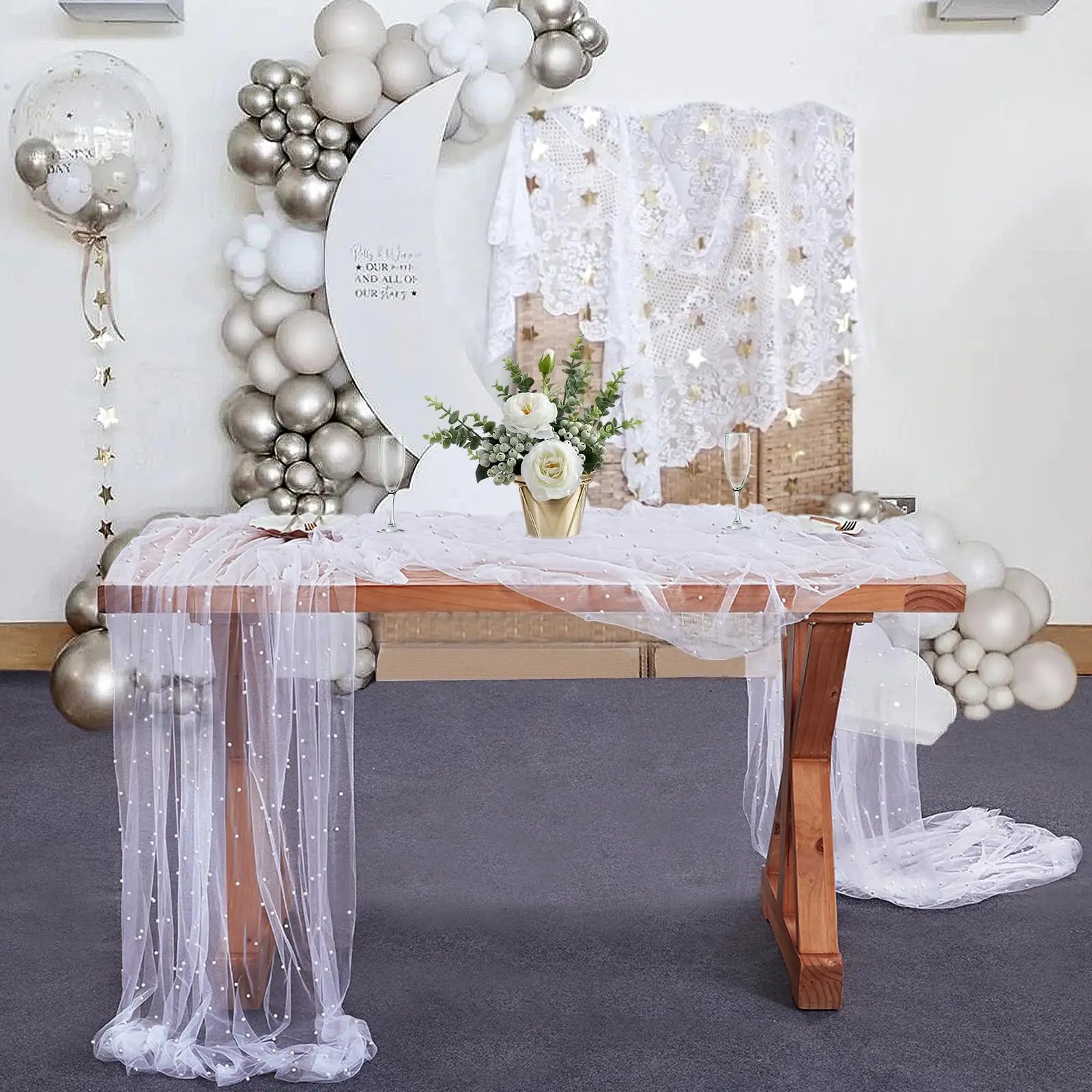 chemin de table transparent exemple table deco