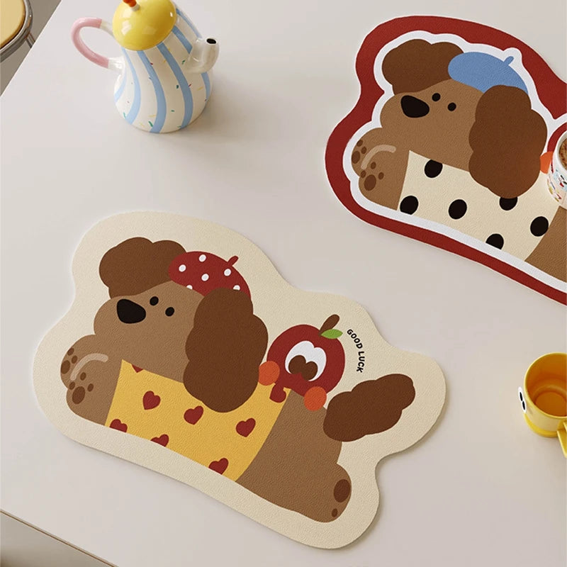 sets de table chien kawaii