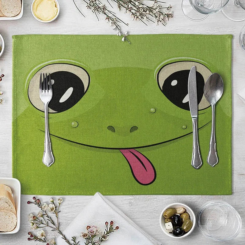 set de table animaux pour enfants grenouille