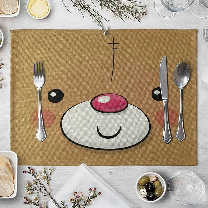 set de table animaux pour enfants ours