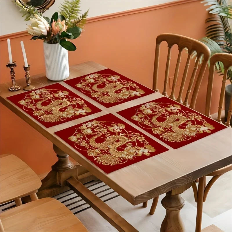 set de table chinois motif de dragon2