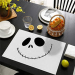 set de table noir et blanc halloween - Vignette | setdetable