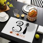 set de table noir et blanc halloween - Vignette | setdetable