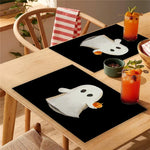 set de table noir et blanc halloween - Vignette | setdetable