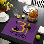 set de table noir et blanc halloween - Vignette | setdetable