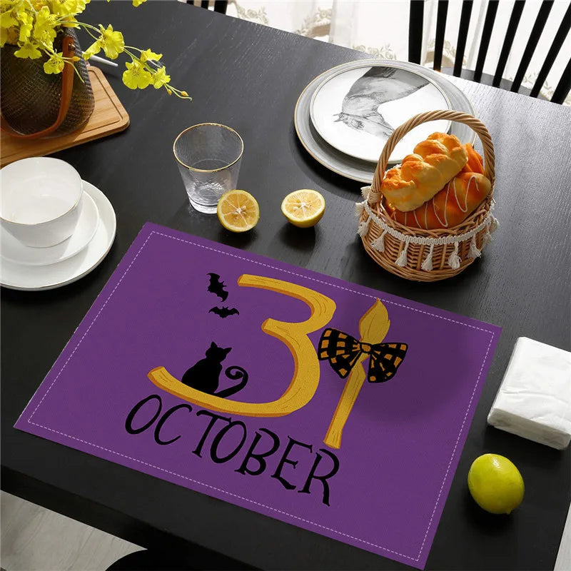 set de table halloween  octobre