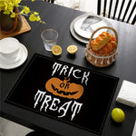 set de table noir et blanc halloween - Vignette | setdetable