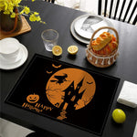 set de table noir et blanc halloween - Vignette | setdetable