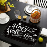 set de table noir et blanc halloween - Vignette | setdetable