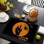 set de table noir et blanc halloween - Vignette | setdetable