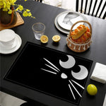 set de table noir et blanc halloween - Vignette | setdetable