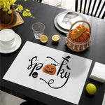 set de table noir et blanc halloween - Vignette | setdetable