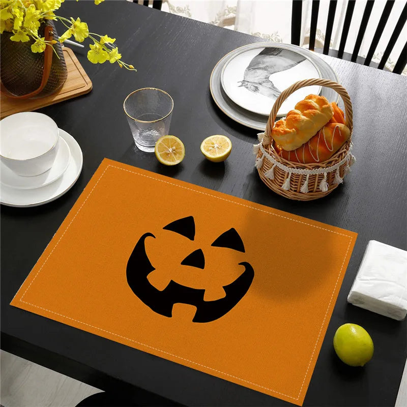 set de table halloween  tete