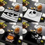 set de table noir et blanc halloween - Vignette | setdetable