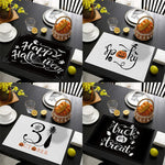 set de table noir et blanc halloween - Vignette | setdetable